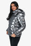 Moncler Silver Down 'Bady Guibatto' Size 2