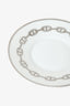Hermès Printed Porcelain 'Chaine D'ancre' Tea Cup and Saucer Set of 2