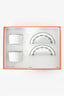 Hermès Printed Porcelain 'Chaine D'ancre' Tea Cup and Saucer Set of 2