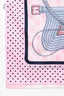 Hermès Pink/Light Blue Silk 'Clic Clac' Shawl 140