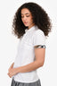 Burberry White Cotton with Novacheck details Polo Short Sleeve Shirt Size M