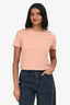 Miu Miu 2023 Rose Pink Cotton Baby T-Shirt Size XS