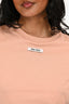 Miu Miu 2023 Rose Pink Cotton Baby T-Shirt Size XS