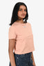 Miu Miu 2023 Rose Pink Cotton Baby T-Shirt Size XS