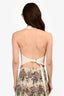 Helmut Lang Cream Backless Tailored Waistcoat Top Size 2