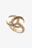 Pre-Loved Chanel™ 2015 Champagne Gold Toned CC Crystal Ring