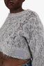 REMAIN Birger Grey Mohair 'Billy' Cropped Knit Sweater Size 10