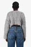 REMAIN Birger Grey Mohair 'Billy' Cropped Knit Sweater Size 10