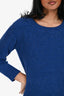 Hermès Blue Cashmere Crewneck Long Sleeve Sweater Size 34