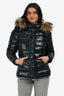 Moncler Black Down Racoon Fur Hooded 'Armoise' Jacket Size 2