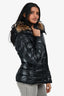 Moncler Black Down Racoon Fur Hooded 'Armoise' Jacket Size 2