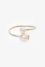 Pre-Loved Chanel™ 2014 Gold Toned Faux Pearl CC Cuff