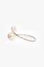 Pre-Loved Chanel™ 2014 Gold Toned Faux Pearl CC Cuff