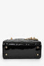 Christian Dior 2020 Black Patent Leather Mini Lady Dior Bag With Strap