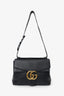 Gucci Black Leather GG Marmont Shoulder Bag