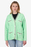 Sandro Green Knit Cardigan Size 2