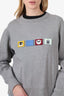 Acne Studios Grey Animal Patch Sweatshirt Size XS