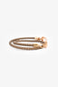 Hermes Taupe Leather 'Roulis' Double Tour Wrap Bracelet