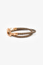 Hermes Taupe Leather 'Roulis' Double Tour Wrap Bracelet
