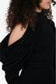 Louis Vuitton 2020 Black Wool Cold Shoulder Puff Sleeve Mini Dress Size S