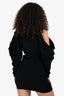 Louis Vuitton 2020 Black Wool Cold Shoulder Puff Sleeve Mini Dress Size S