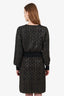 Pre-Loved Chanel™ Black/Gold Wool Sequin Metallic Embroidered Cropped Long Sleeve Top +  Skirt Size 36