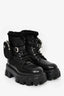 Prada Black Leather 'Monolith' Platform Boots Size 37.5