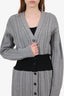 Alexander McQueen Grey/Black Wool/Cashmere Knit Cardigan Dress Size L