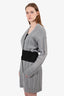 Alexander McQueen Grey/Black Wool/Cashmere Knit Cardigan Dress Size L