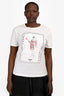Fendi White Cotton 'Jokarl' Graphic T-Shirt Size L