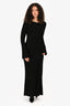 Sablyn Black Knit Ribbed Maxi Long Sleeve Dress Size M
