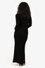 Sablyn Black Knit Ribbed Maxi Long Sleeve Dress Size M