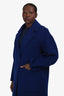 Vince Blue Wool Single-Buttoned Long Coat Size M