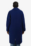 Vince Blue Wool Single-Buttoned Long Coat Size M