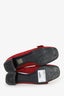 Erdem Red Suede Crystal Detail Block Heels Size 38