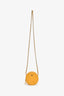 Pre-Loved Chanel™ 2018-19 Yellow Caviar Leather Round Chain Bag