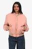 Acne Studios Pink Nylon 'Clea' Bomber Jacket Size 36