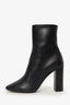 Saint Laurent Black Leather Lou 95 Ankle Boot Size 36.5
