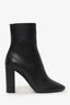 Saint Laurent Black Leather Lou 95 Ankle Boot Size 36.5