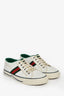 Gucci White Fabric GG 'Tennis 1977' Web Sneaker Estimated Size 7