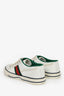 Gucci White Fabric GG 'Tennis 1977' Web Sneaker Estimated Size 7