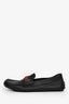 Gucci Blue Leather GG Web Loafers Size 6.5 Mens