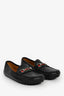 Gucci Black Leather Horsebit Web Loafers Size 7.5 Mens