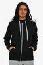 Moschino Black Logo Sleeve Zip-Up Hoodie Size XS