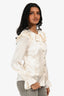 Cinq à Sept Cream Silk Button Up Blouse Size XS