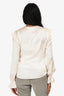 Cinq à Sept Cream Silk Button Up Blouse Size XS