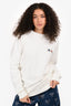 Maison Kitsuné White Cat Graphic C Sweater Size S