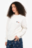 Maison Kitsuné White Cat Graphic C Sweater Size S