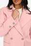 Pre-Loved Chanel™ 2025 Pink Wool/Tweed Embellished Double Breasted Blazer Size 36