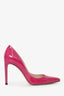 Stuart Weitzman Fuchsia Patent Leather Curvia Pointed Toe Heels Size 5.5